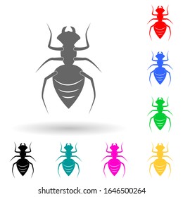 ant multi color style icon. Simple glyph, flat vector of insect icons for ui and ux, website or mobile application