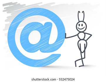 Ant next to an email symbol