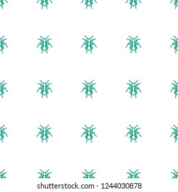 ant pattern repeat seamless on white background. Editable outline ant icons from animals collection.  icon for web and mobile.