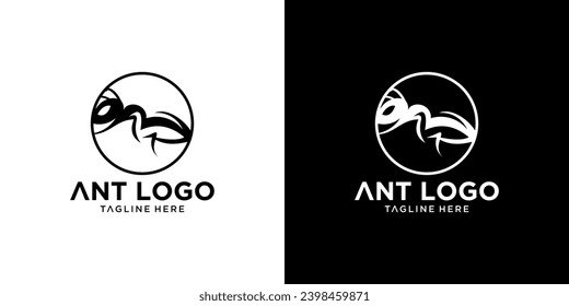 ant pest work little control vector design logo illustration