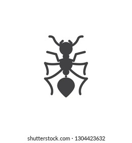 Ant pests vector icon. filled flat sign for mobile concept and web design. Ant insects simple solid icon. Symbol, logo illustration. Pixel perfect vector graphics