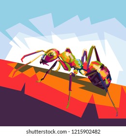 ant pop art illustration