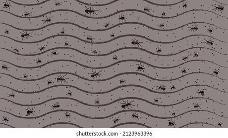 ant print vector background for printing on different materials