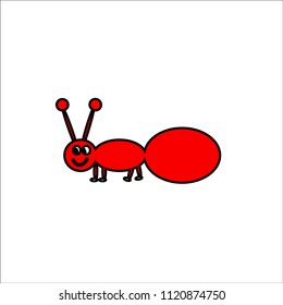 ant red icon vector