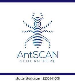 Ant Scan Technology Logo vector Element. Animal Technology Logo Template