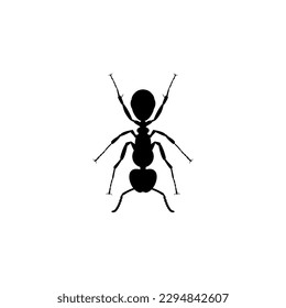Ant Silhouette for Art Illustration, Logo, Pictogram, Website, or Graphic Design Element. Vector Illustration