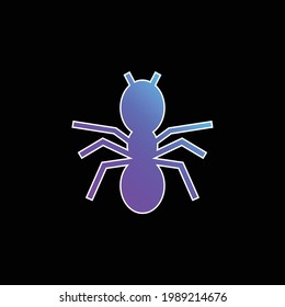 Ant Silhouette blue gradient vector icon