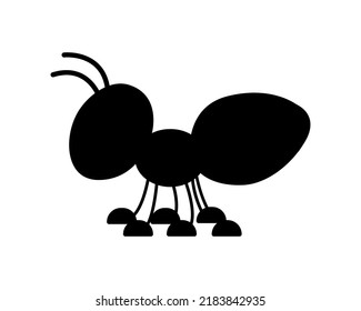 Ant silhouette icon illustration  template for many purpose. Isolated on white background
