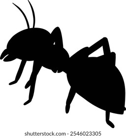 Ant Silhouette Icon for Insects, Nature, and Ecology