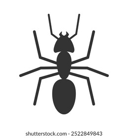 Ant silhouette. Insect icon symbol. Vector illustration image.