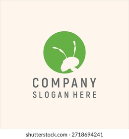 Plantilla de Vector de elemento de diseño de logotipo de silueta de hormiga
