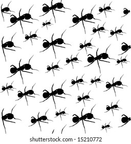 Ant silhouette - part of a seamless tile