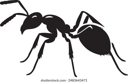 Ant silhouette vector art illustration