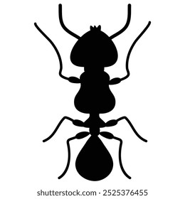 Ant silhouette vector black ant silhouette