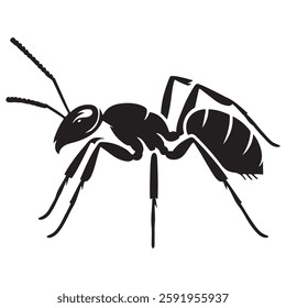 Ant silhouette vector design isolated on a white background.