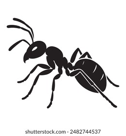 Ant silhouette vector. Ant Vector Design Logo. Ant Illustration With Various Shapes.