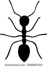 Ant silhouette vector. Ant Vector Design Logo. Ant Illustration With Various Shapes.  