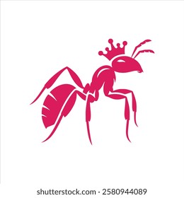 Ant silhouette vector. Ant Vector Design Logo. Ant Illustration With Various Shapes.