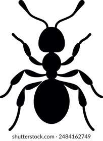 ant silhouette vector design white background