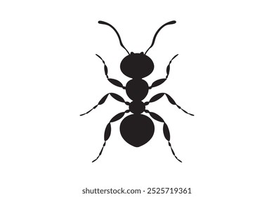 Ant silhouette vector illustration white background