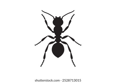 Ant silhouette vector illustration white background