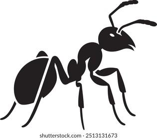 eine Ameisensilhouette, Vektorstil