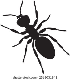 A   Ant Silhouette Vector With White Background Vol - 4 ,Ant Vector Design Logo. Ant Illustration With Various Shapes