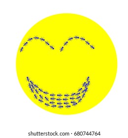 ant and smile, vector illustration