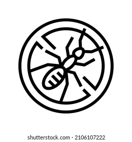 ant treatment line icon vector. ant treatment sign. isolated contour symbol black illustration