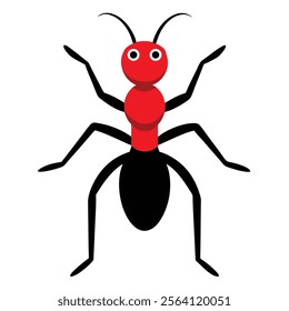 ant vector art illustration on white background