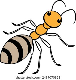 Arte de ilustración de diseño de Vector de hormiga