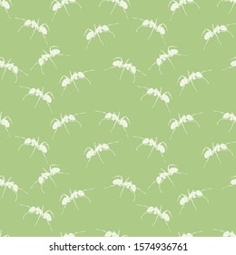 Ant. Vector drawing of an insect hand-drawn.
Seamless pattern