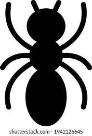 icono plano de glifo vectorial ant