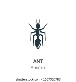 Ant vector icon on white background. Flat vector ant icon symbol sign from modern animals collection for mobile concept and web apps design.