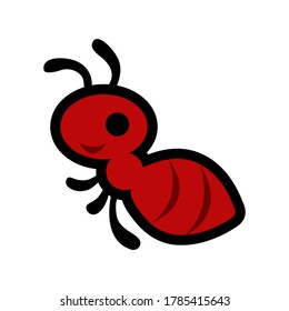 Ant vector illustration isolated on white background.