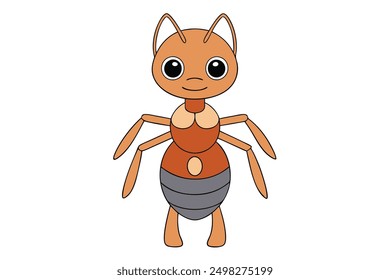 Ant Vector Illustrations Linocut, Kawaii, Cartoon, Clipart, Line Art Designs