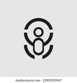 Ant vector with round objects and black color