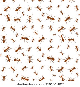 ant vector seamless pattern background