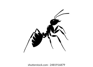 Ant vector silhouette illustration EPS 