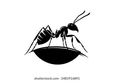 Ilustración de silueta de Vector de hormiga EPS 