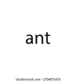 ant wordmark, you can see the head of the ant on the "a"