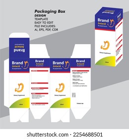 antacid syrup Appetite stomach Syrup packaging box