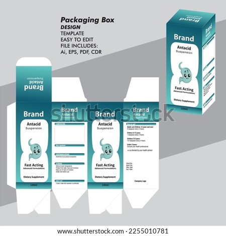 antacid syrup Appetite stomach Syrup packaging box
