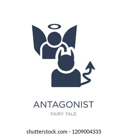 antagonist icon. Trendy flat vector antagonist icon on white background from Fairy Tale collection, vector illustration can be use for web and mobile, eps10