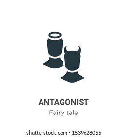 Antagonist vector icon on white background. Flat vector antagonist icon symbol sign from modern fairy tale collection for mobile concept and web apps design.