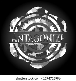 Antagonize on grey camouflage pattern