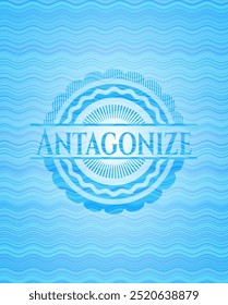 Antagonize water wave representation style emblem. Vector Illustration. Detailed. 