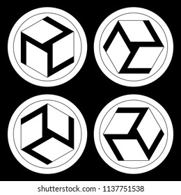 Antahkarana Symbols, Male Female, Yin Yang, versions svg