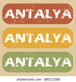 Antalya on colored background