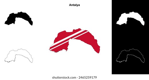 Mapa de la provincia de Antalya